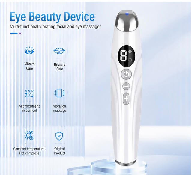 Electric Eye Massager – Micro Vibration Eye Beauty Device for Dark Circles, Eye Bags, Puffiness & Relaxation